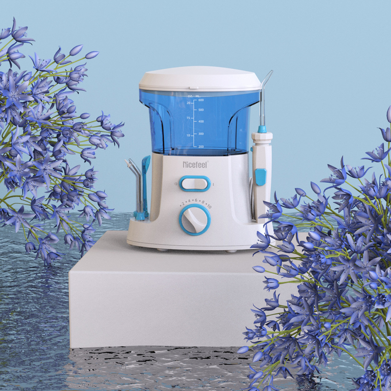 600 ml regulowana nić dentystyczna ABS do użytku rodzinnego Oral Spa White Blue