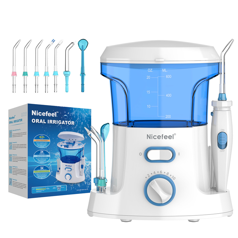 600 ml regulowana nić dentystyczna ABS do użytku rodzinnego Oral Spa White Blue