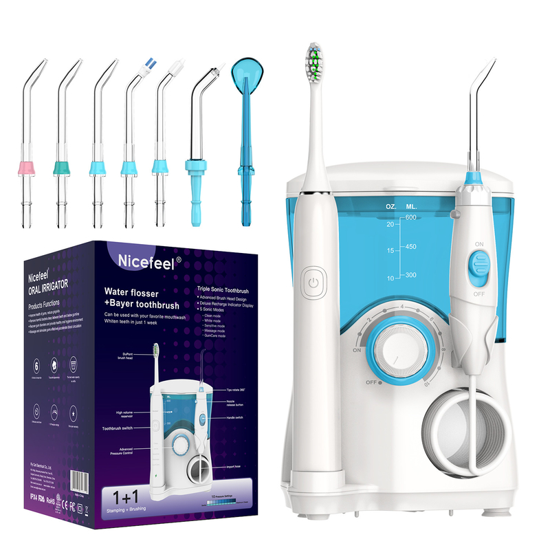 Produkty dentystyczne Szczoteczka do zębów Sonic Water Flosser For Family 600 ml Biały OEM ABS Tank