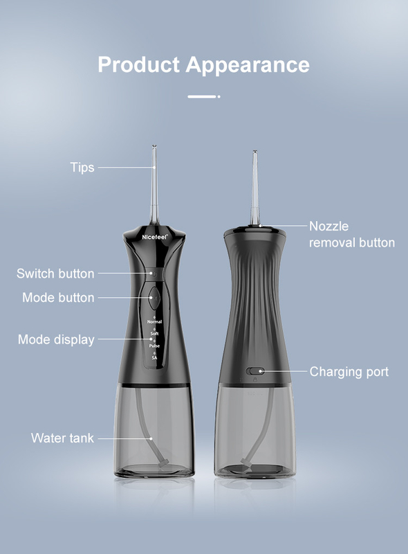 Ładowanie typu C ABS Nicefeel Cordless Water Flosser 4 godziny Szybkie ładowanie