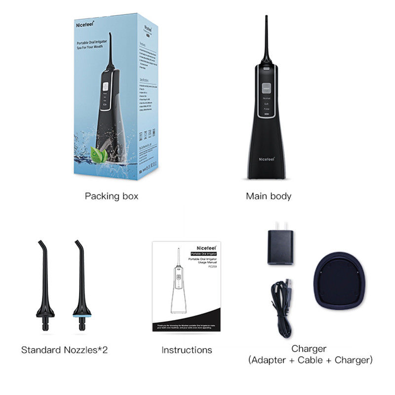 Przenośny bezprzewodowy flosser do ładowania wody, irygator do jamy ustnej Masaż gumą do czyszczenia zębów (IPX7 wodoodporny / 3 modele)